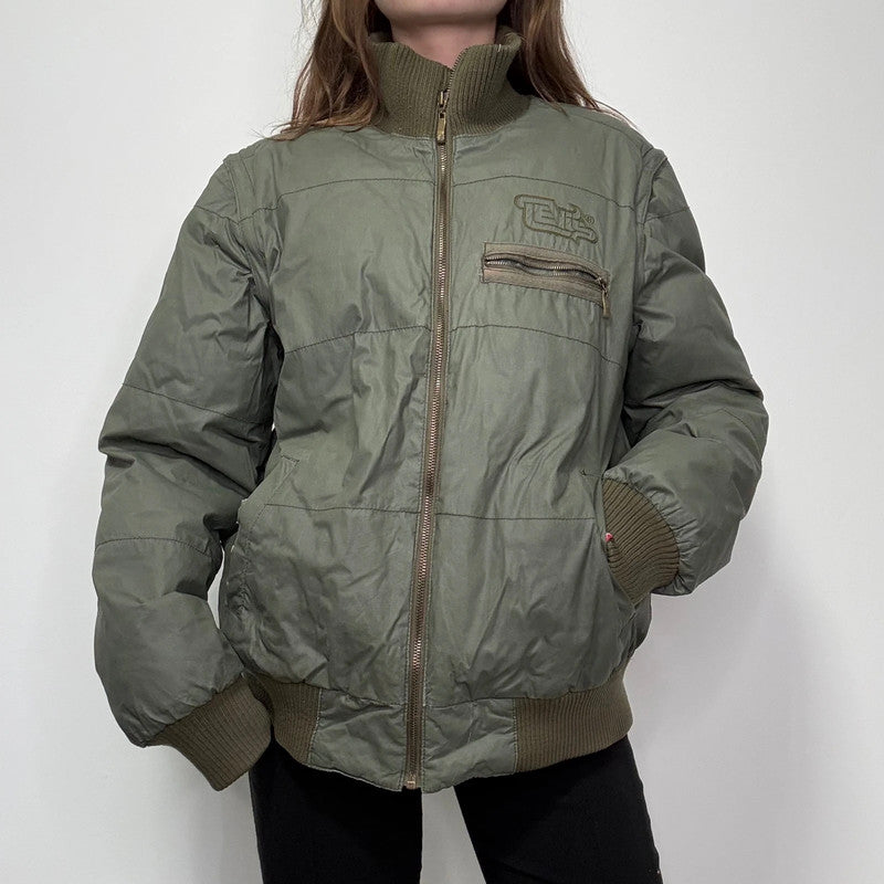 Levi's Khaki puffer bomber jacket