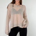sheer slouchy mohair knit jumper