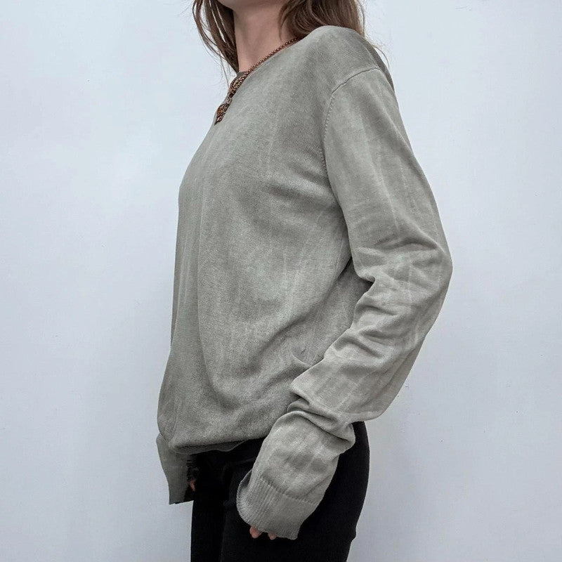 grey distressed diesel jumper