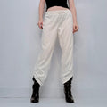 white pleated draped Cop Copine trousers