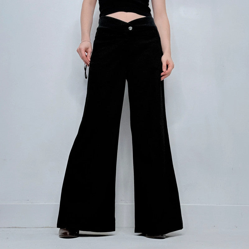 black cop copine wide leg trousers