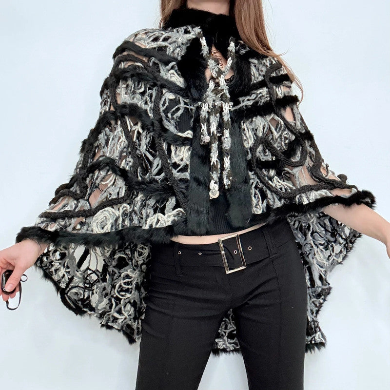 knitted grunge Save the Queen cape
