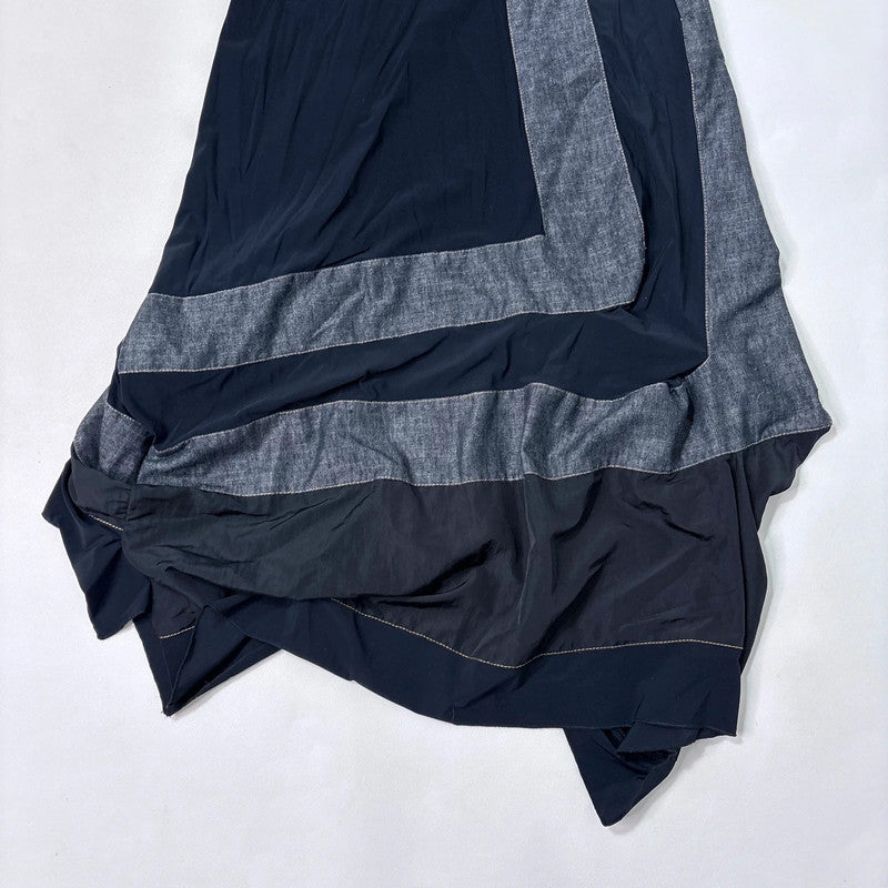 structured grunge flared maxi dress
