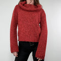 Vintage red knit massimo dutti wool roll neck sweater