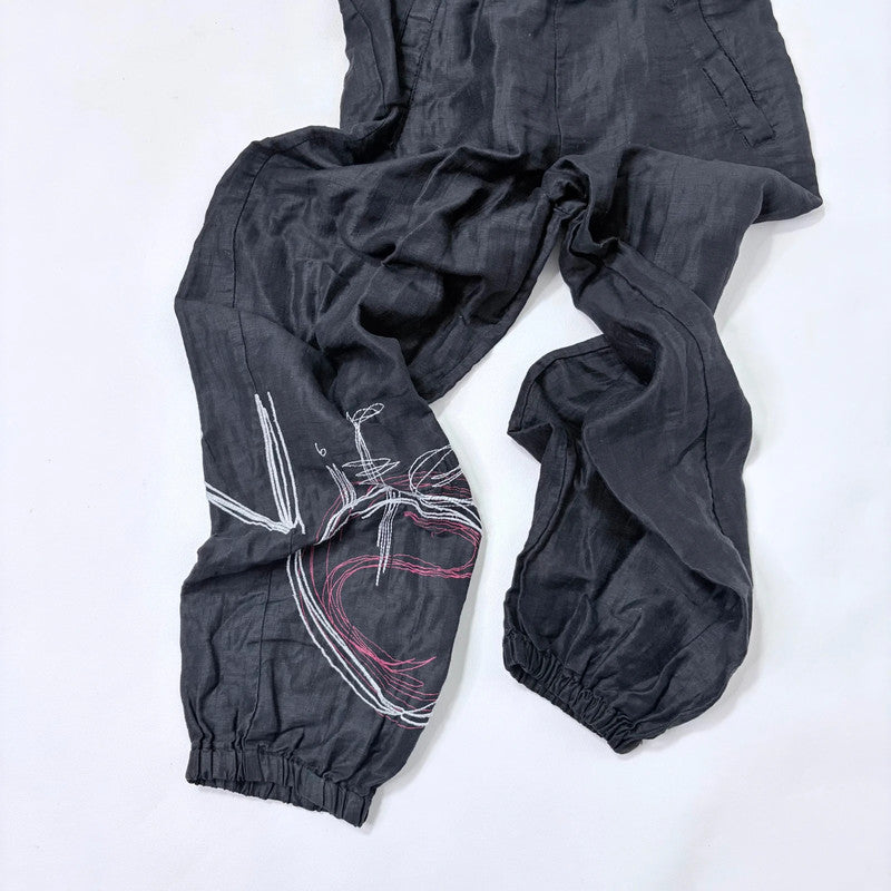black puff balloon desigual jump suit