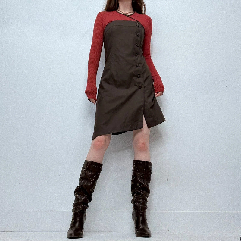 Cop Copine asymmetric mini dress