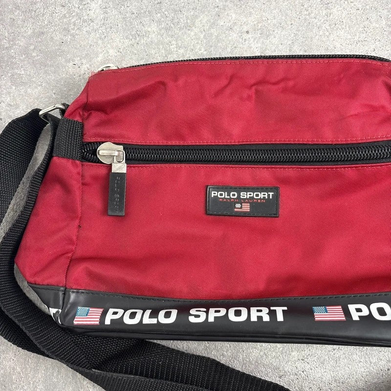 Polo sport RL 90s red logo messenger bag