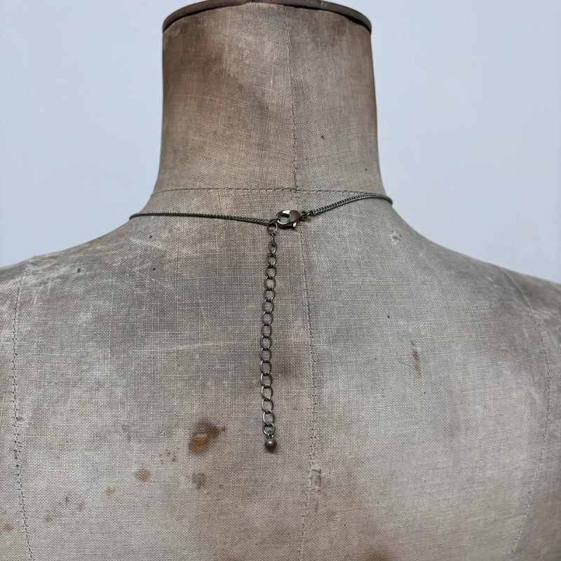 delicate silver diamond necklace