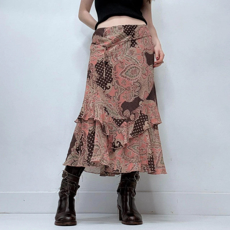 sheer ruffle asymmetric fairy skirt