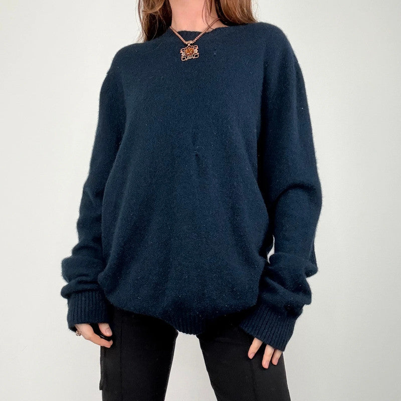 navy agnes b cashmere knitted jumper