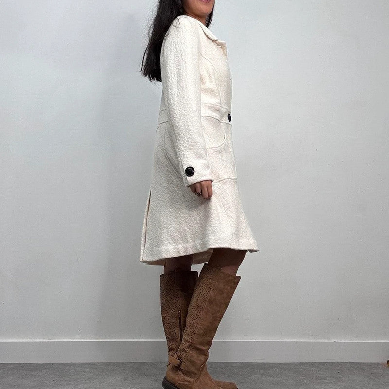 cream wool button-up peacoat