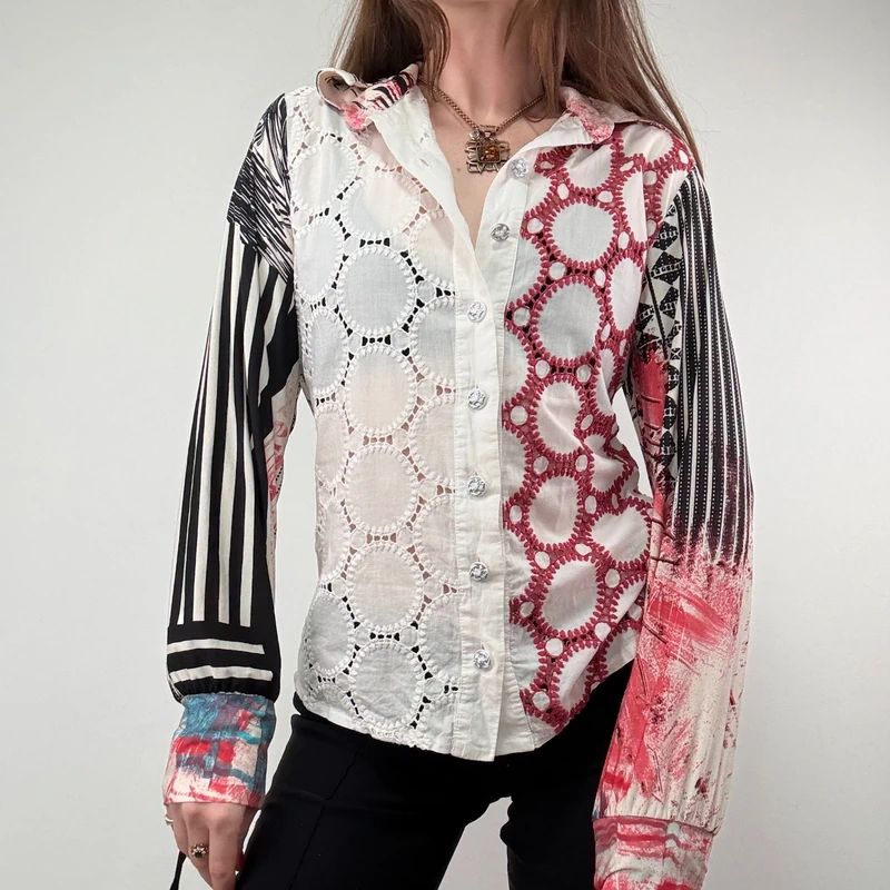 Save the Queen Embroidered Graphic printed Shirt
