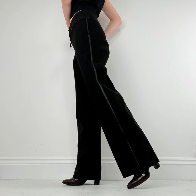 Black Cop Copine stretch waistband trouser