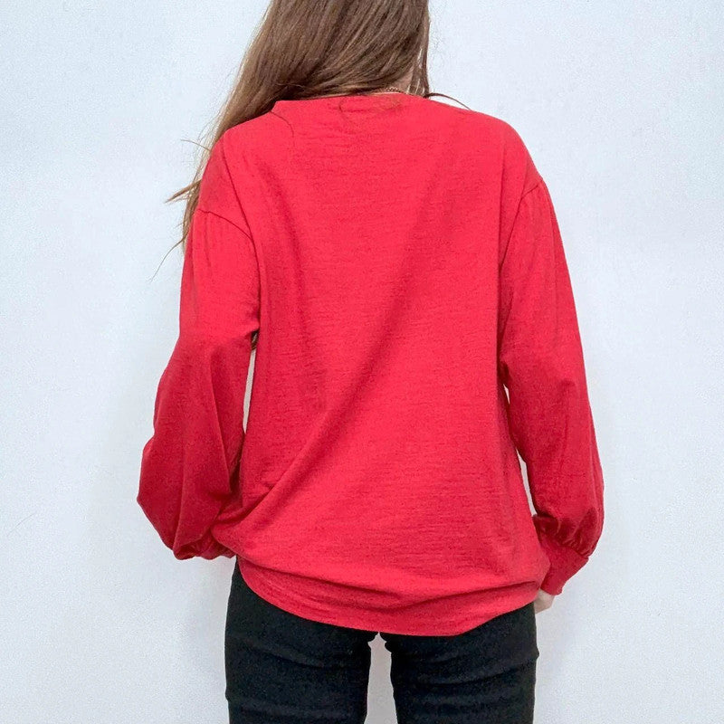 red Prada wool long sleeve top jumper