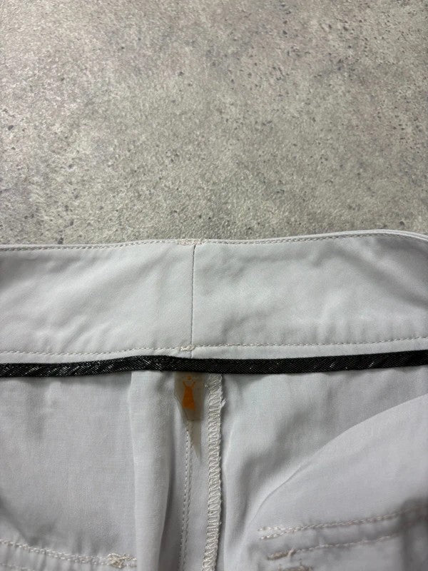 Cop Copine baby blue pleated cargo shorts