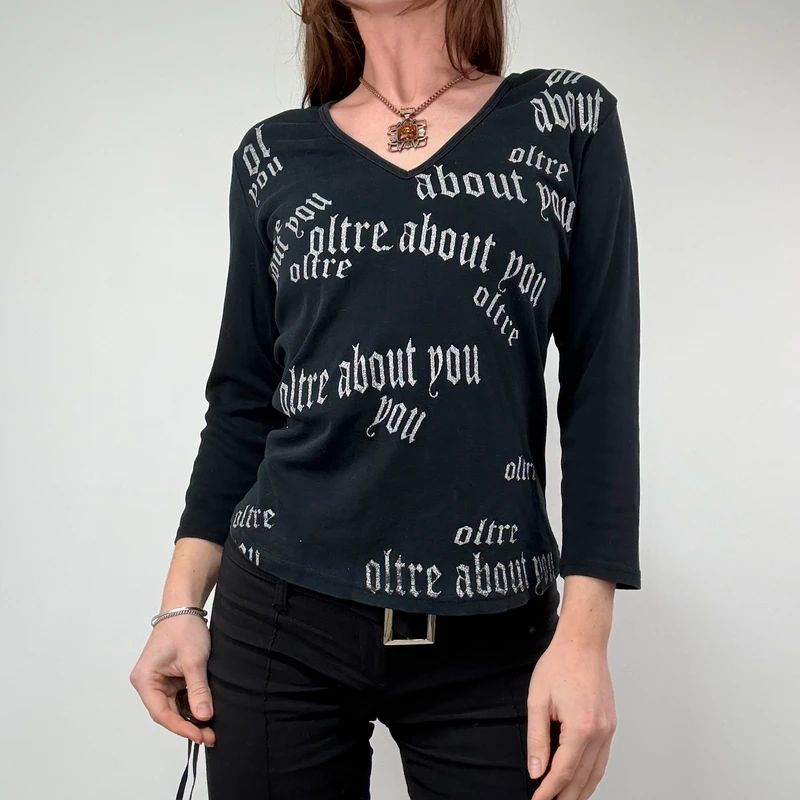 Grunge graphic text t-shirt