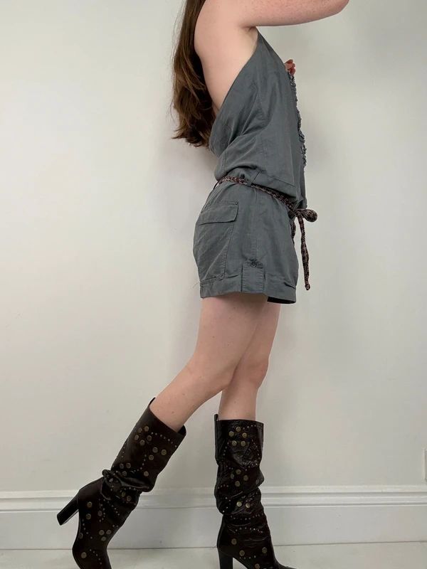 Cop copine slouchy drop waist shorts romper