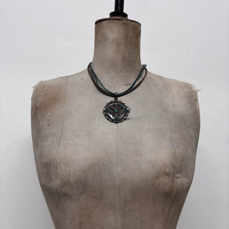 boho fairy metal pendant necklace