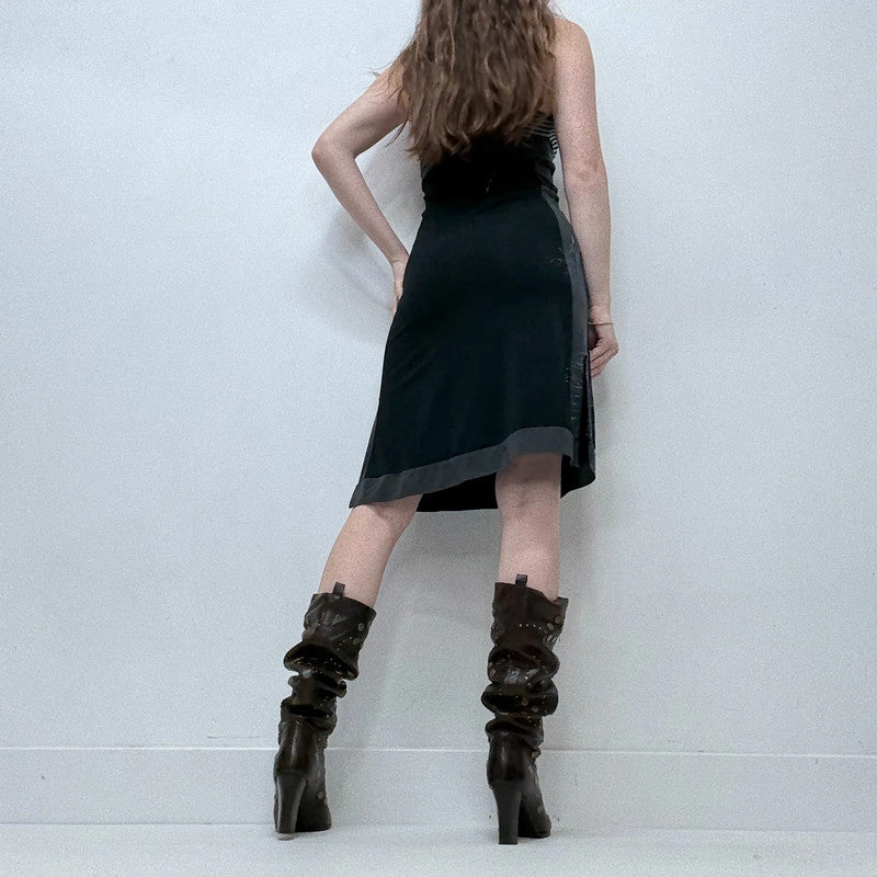 black striped Cop Copine midi dress