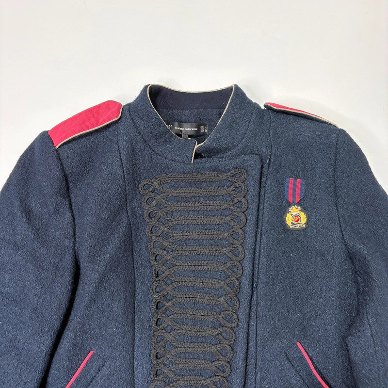 navy wool military napolionic jacket
