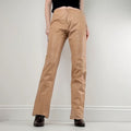 Joseph tan leather stright leg trousers