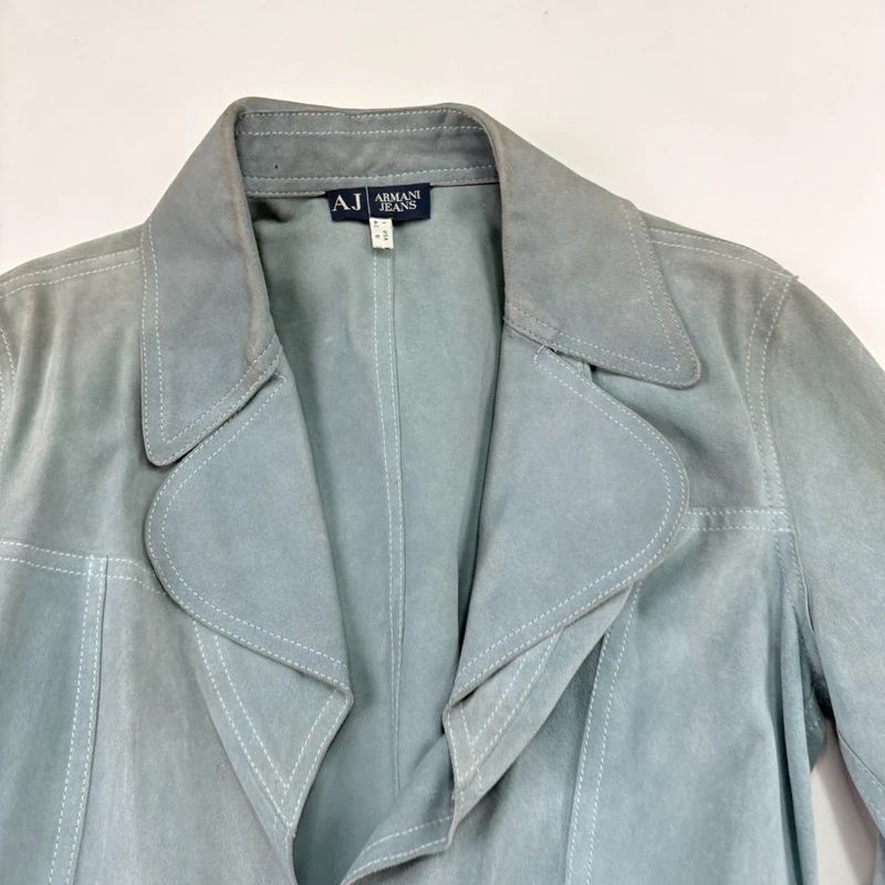 Pale Blue Suede Armani Jacket