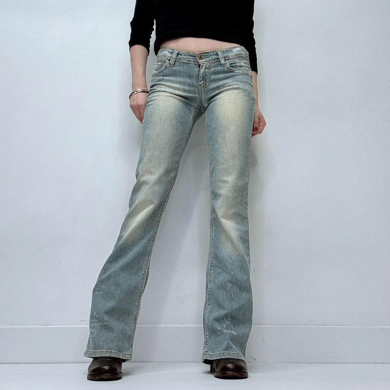 distressed flared levi's jeans