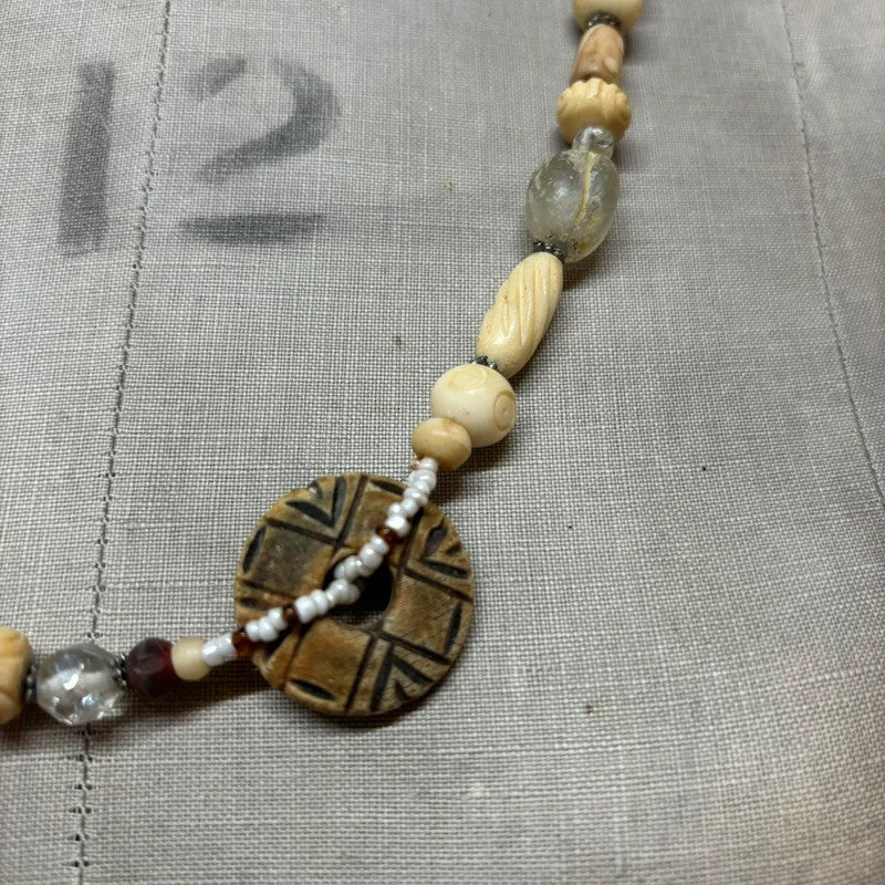 Chunky boho hippie necklace