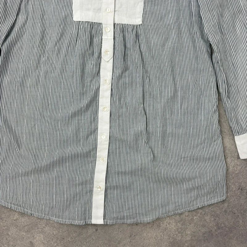 pinstripe cotton long shirt