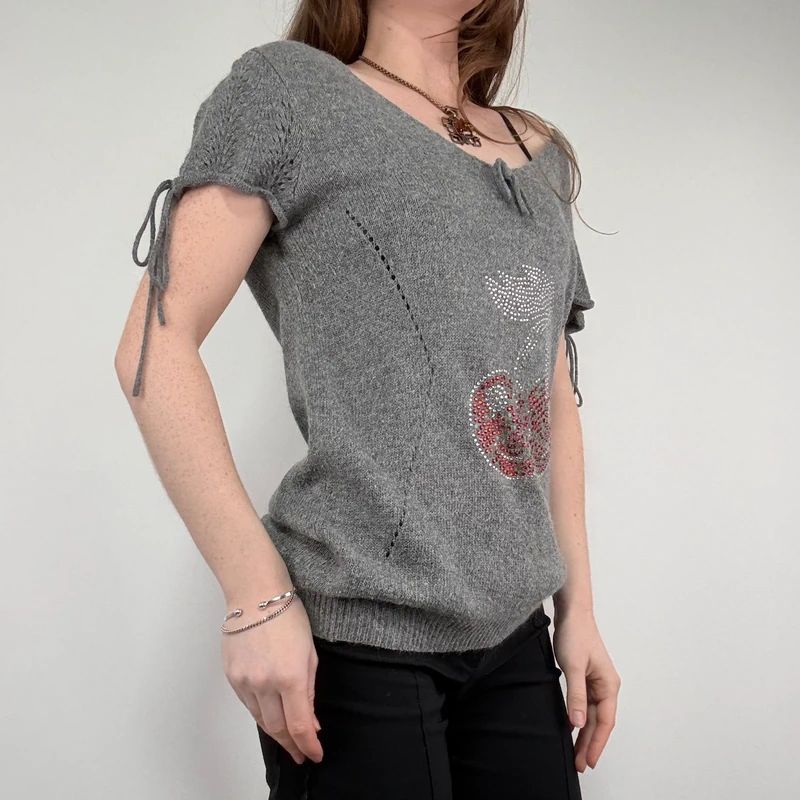 grey knitted slouchy jumper