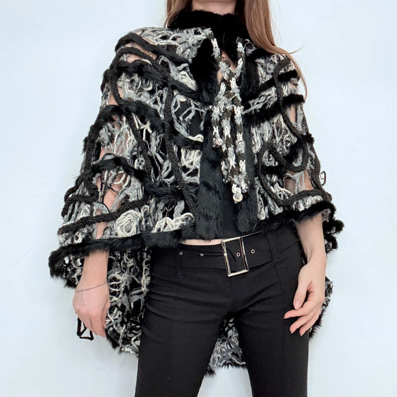 knitted grunge Save the Queen cape