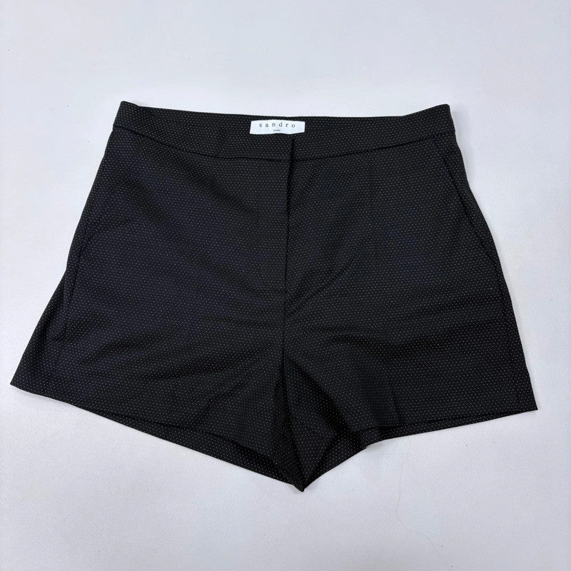 polkadot sandro black mini shorts