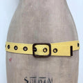 Canvas eyelet yellow buckle belt