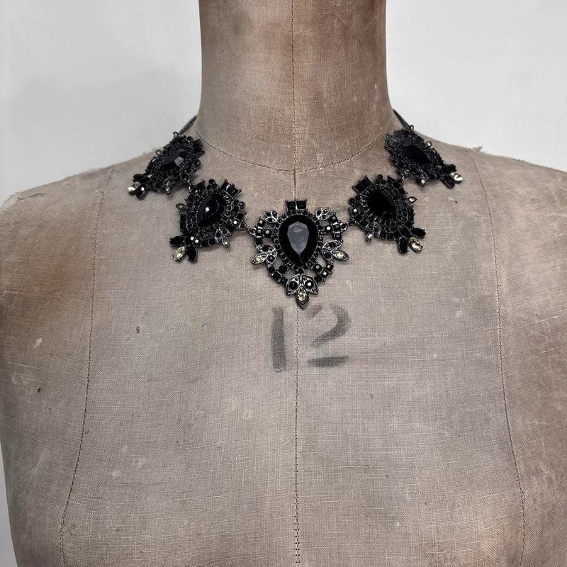 black gothic grunge necklace