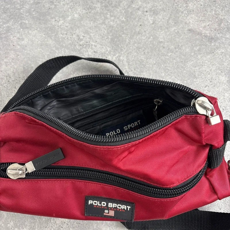Polo sport RL 90s red logo messenger bag