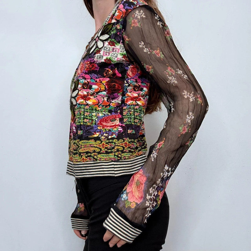 graphic floral boho shirt