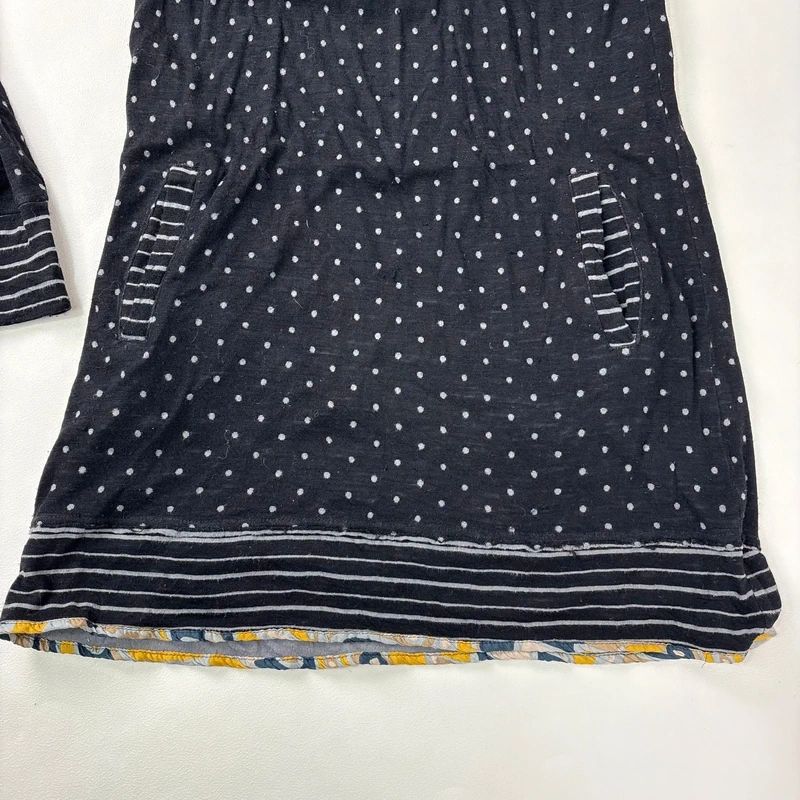 black polkadot long sleeve mini dress