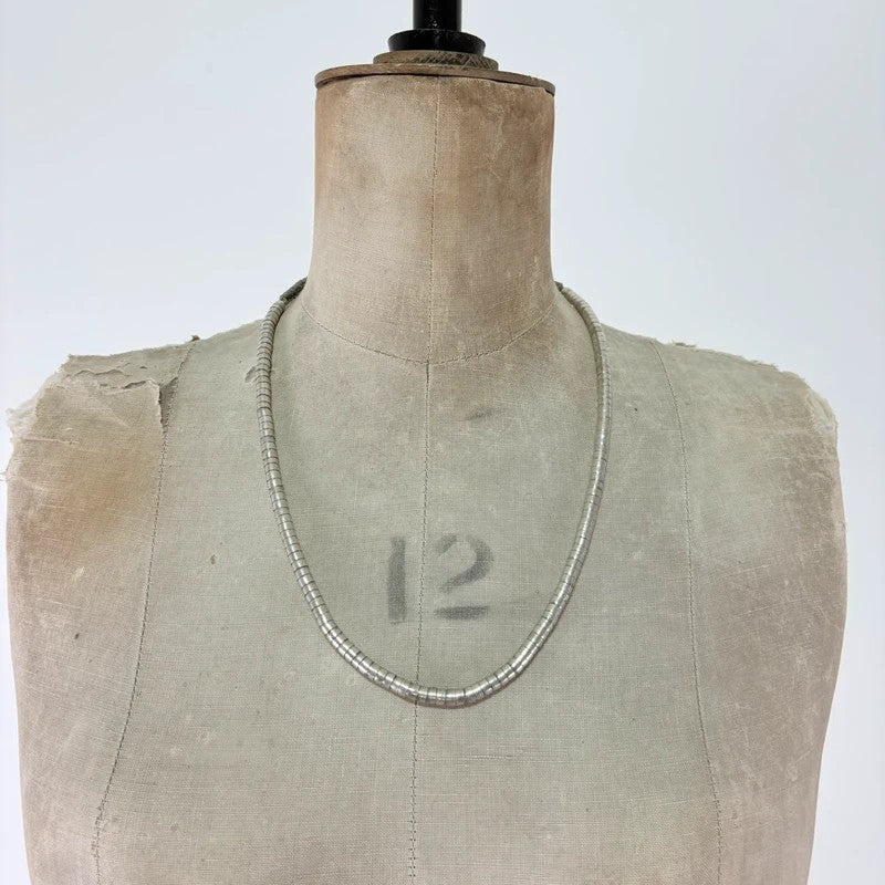 Silver beaded necklace