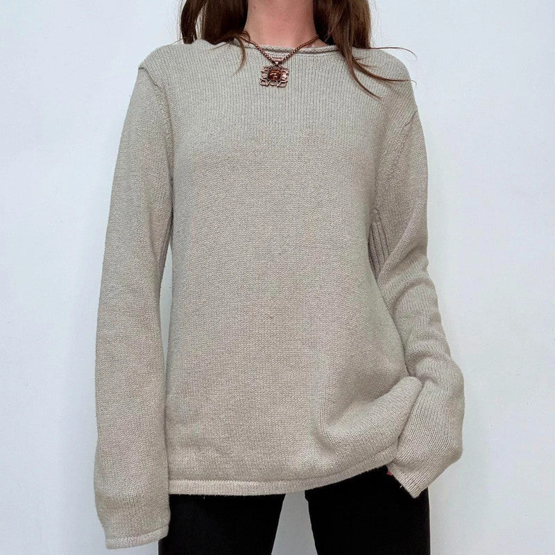 chunky knitted slouchy jumper