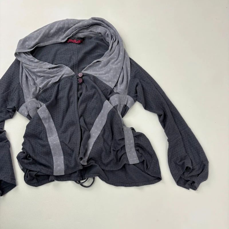 grey structured utility grunge shirt