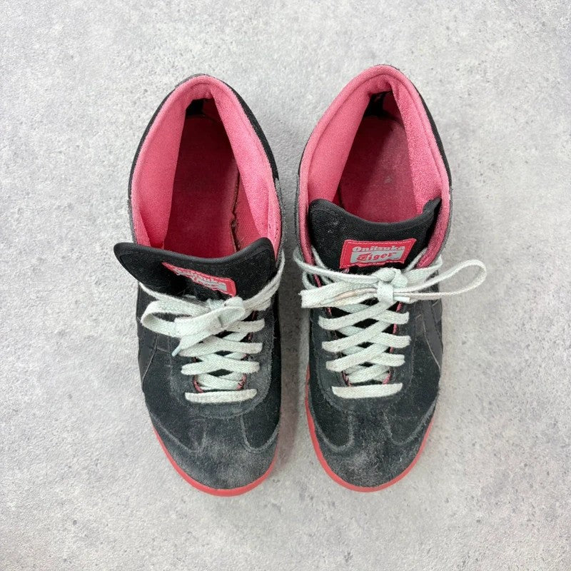 Black leather onitasuka tiger high top trainers