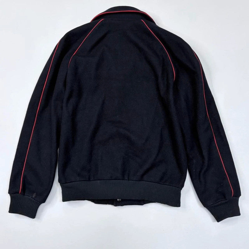 navy wool slouchy bomber jacket