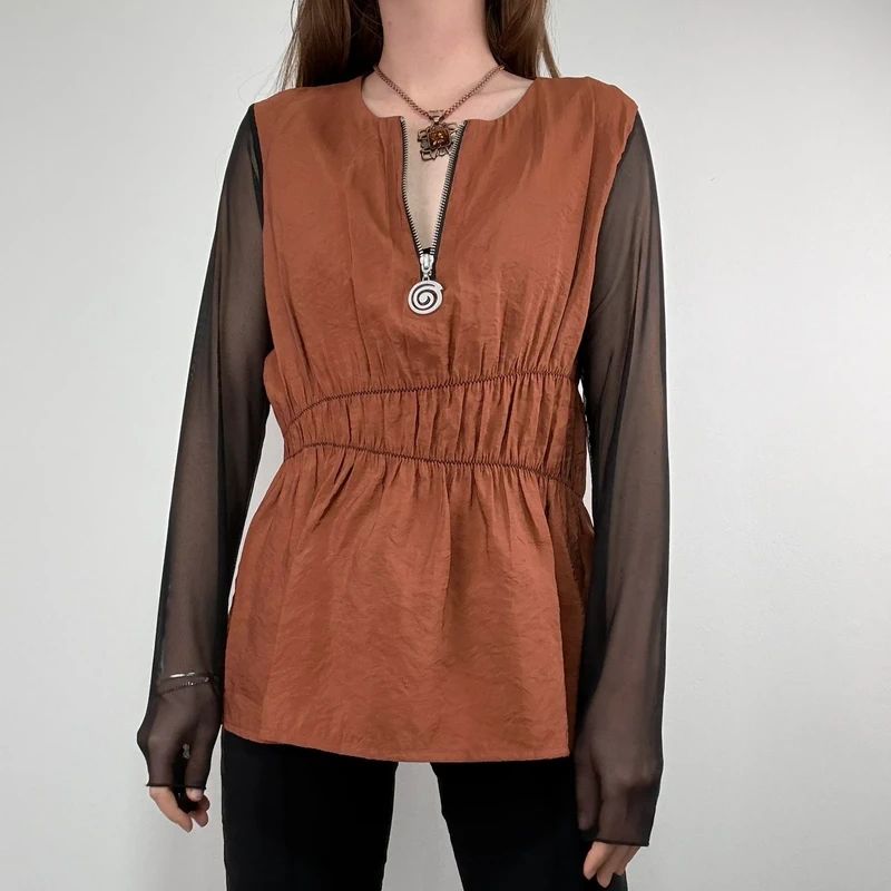 asymmetric flared Cop Copine shirt