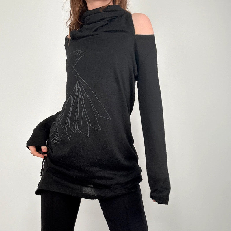 black slouchy Cop Copine t-shirt