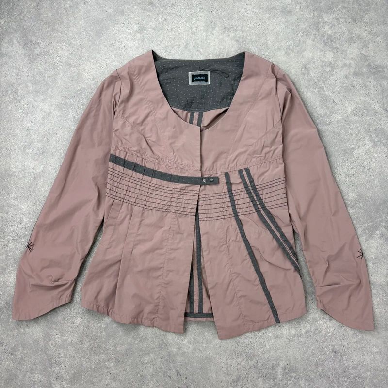 pink structured flared engineered shirt