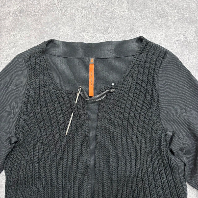 knitted ribbed Cop copine structured top