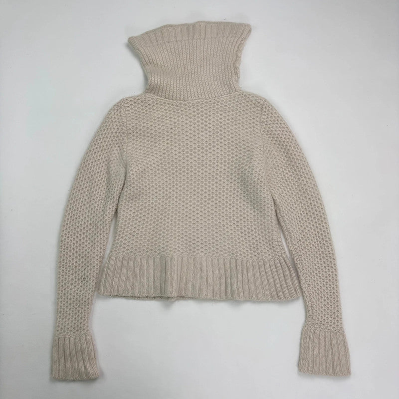 cream cashmere slouchy knit jumper