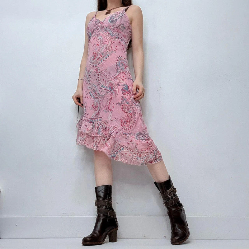 pink flutter paisley fairy dress