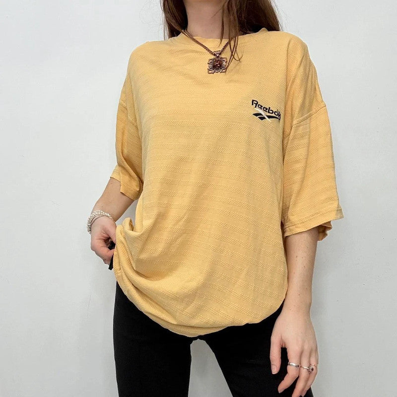 baggy short sleeve yellow Reebok t-shirt