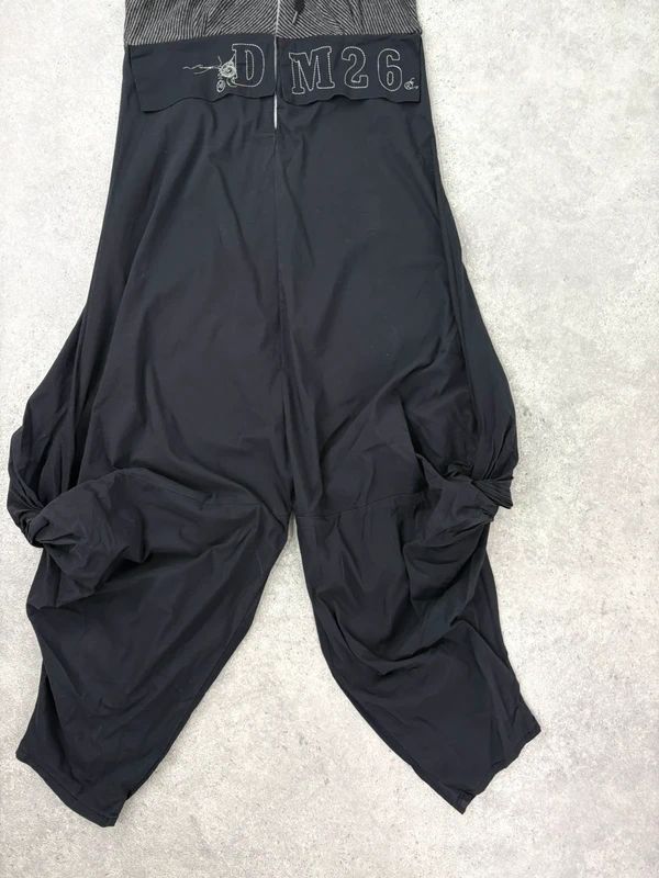 black grunge capri jumpsuit all in one